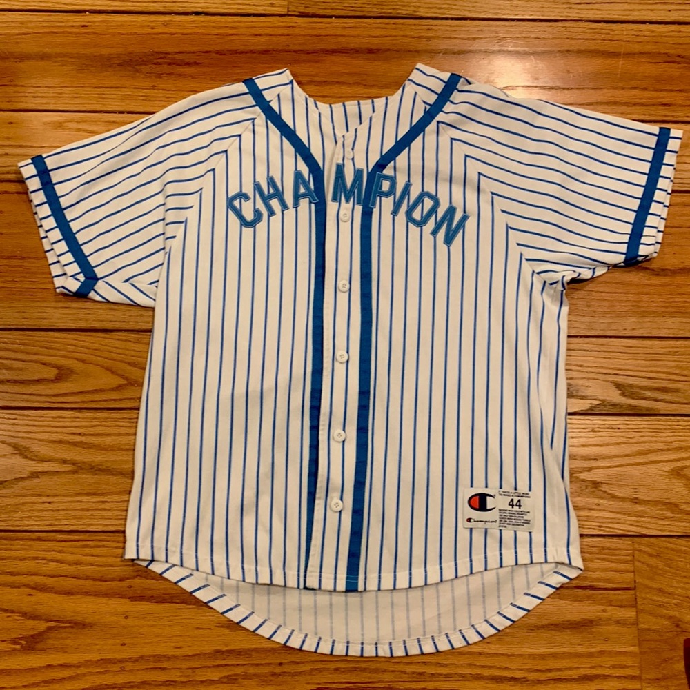 Champion striped baseball jersey